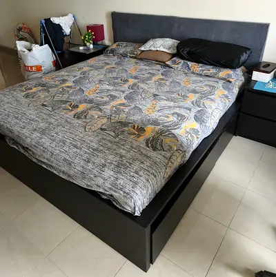 IKEA Malm Bed with Mattress and storage base