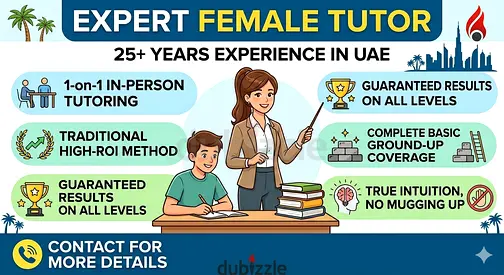 Female tutor with 27 years experience, 100% undoubted guaranteed result. contact for more info.