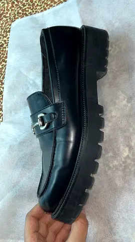 HM Women Black Chunky Loafer Shoes, Size 40 - Gently Used