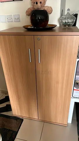 Closet and king bed with mattress