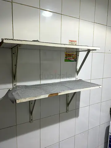 2 Wall-Mounted Drying Rack / Ironing Board — White, Used