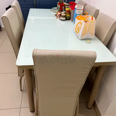 Full Dining Table + 6 Chairs — Complete Set | Modern Design | MOVING SALE — MUST GO