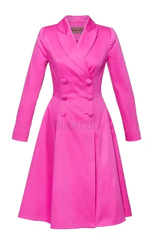 Lena Hoschek Pink Tailored Coat Dress – XS – Designer Runway Style