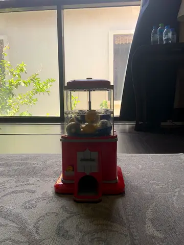 Lego working red machine