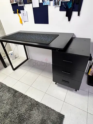 Black 3-Drawer Office Desk Pedestal — like new Condition