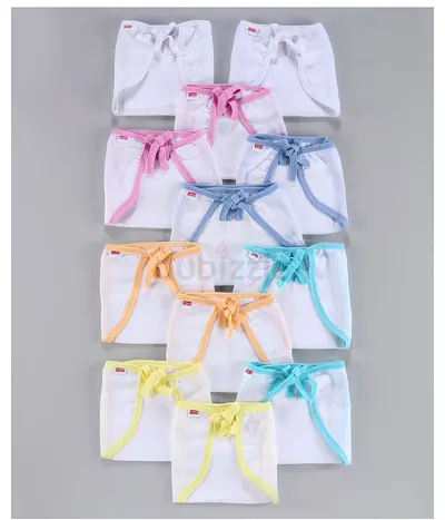 Set of 12 Newborn Cotton U-shaped Diaper Covers / Baby Cloth Diapers - FREE if bottles are bought