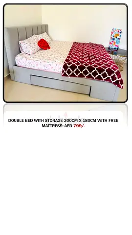 DOUBLE BED WITH FREE MATTRESS
