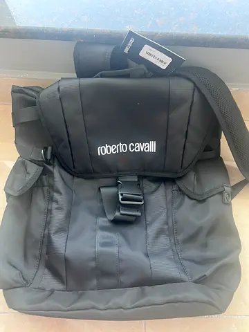 Roberto Cavalli black backpack - new with tags - never used - brand new - black color