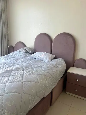 LAST CHANCE! Two Kids Bed Bases with Padded Headboards, 2 Mattresses  2 Nightstands