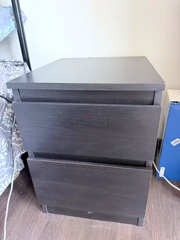 Black bedside locker x 2