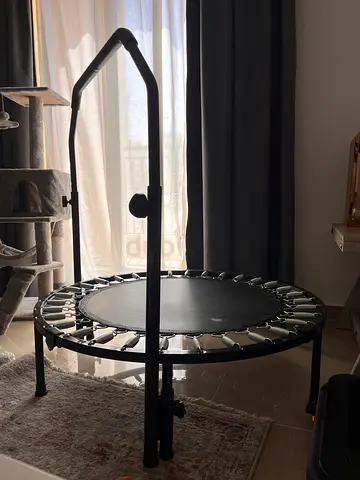 Mini Fitness Trampoline/Rebounder with Handlebar - Excellent Condition