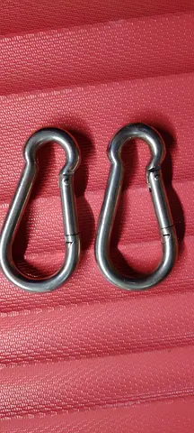 Pair of Stainless Steel Snap Hook Carabiners