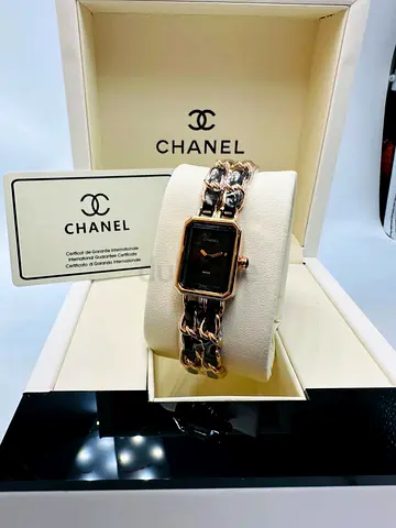 Chanel Première-style Ladies Watch with Chain-Link Bracelet (Rose Gold Tone)