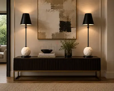 Poise brand pair of lamps with marble base