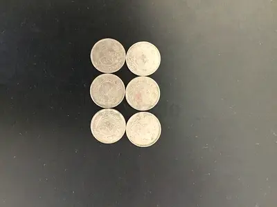 6 Ottoman Empire 10 Para Mehmed V “Reshat right of Toughra” 1327AH Coins