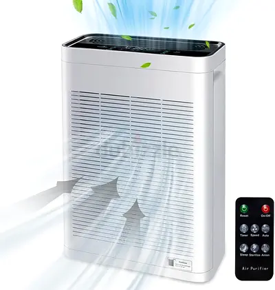 3231 - PINREK Air Purifier for Home Large Room and Office, Up to 100㎡, True HEPA Smart Air Filter