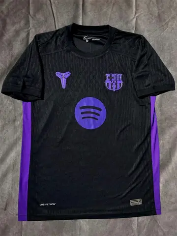 Barcelona Black Away Jersey 25/26 with shorts