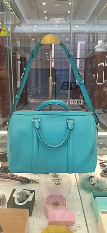 Turquoise Leather Shoulder Bag