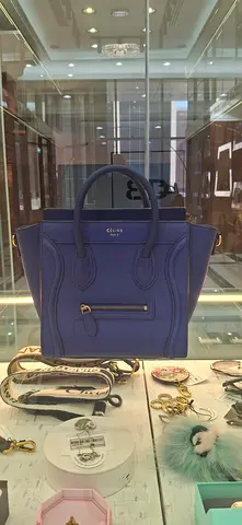 Celine Blue Leather Handbag
