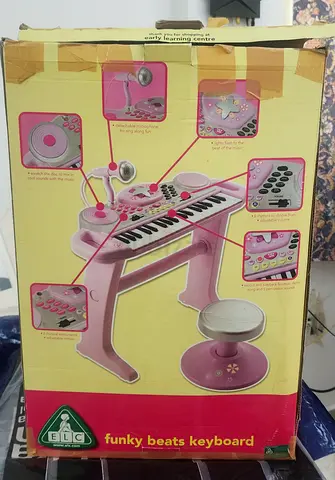 Funky Beats Pink Kids Keyboard with Mic and Stool (Like New in Box)