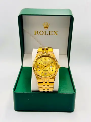 Gold-tone Rolex wristwatch in original box