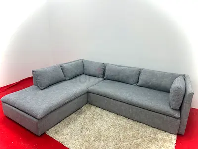 Same like new condition pottery barn grey color lshape sofa
