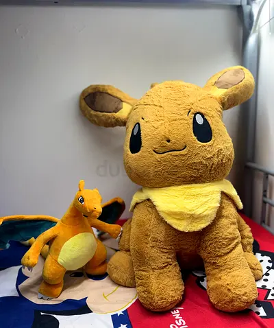 Large Eevee and Charizard Plush Toys - Good Used Condition
