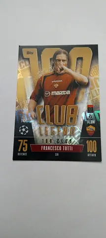 Francesco Totti UEFA Club 100 football trading card — collectible