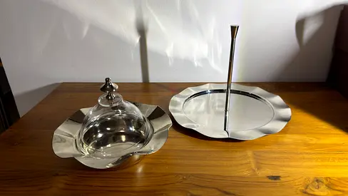 Stainless steel dessert serving tray
