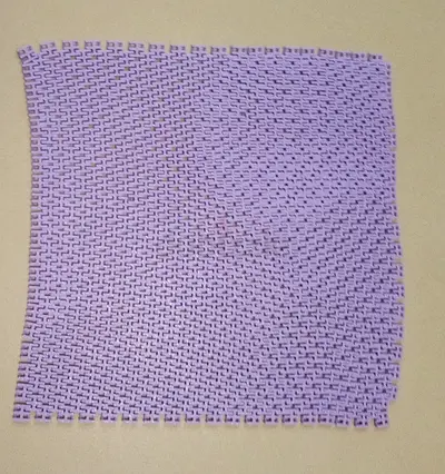 Light purple textured fabric square / pocket square