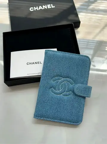 Chanel Denim Card Holder Wallet with Box GWP