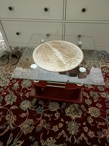 Glass side table