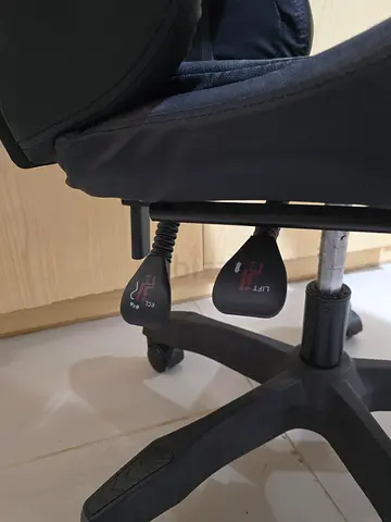 Adjustable Black Office Chair with Lumbar and Tilt Controls