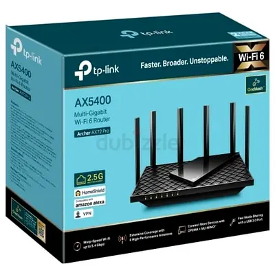 TP-LINK Archer AX72 Pro AX5400 WiFi 6 Router Black