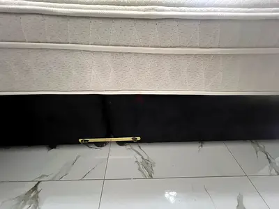 Restonic bed brand/Comfortable Bed Mattress with Black Suede Divan Base