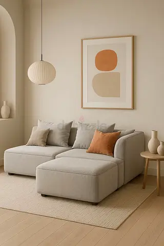 Modern Modular Sectional Sofa with Ottoman
