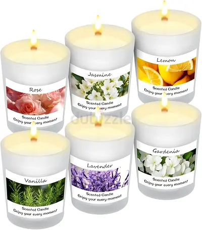 3230 - Beauenty 6PC Holiday Scented Candle Gift Set，Natural Soy Candles for Home,Christmas Gifts for