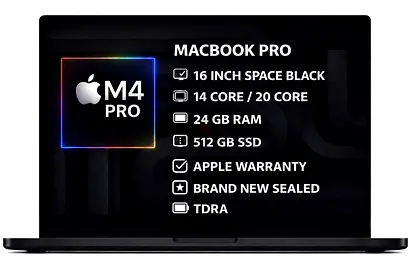 MACBOOK PRO M4 PRO | 24GB RAM | 512GB SSD |  16” SPACE BLACK