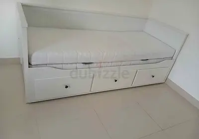 IKEA Hamnes daybed with 3 big storage drawers and 2 IKEA mattresses.