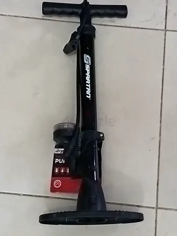 Spartan Floor Bicycle Pump - Manual Air Pump with Gauge