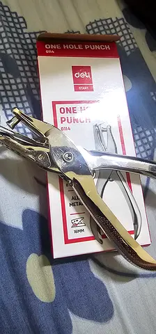 Brand new single hole punch plier — unused metal paper punch