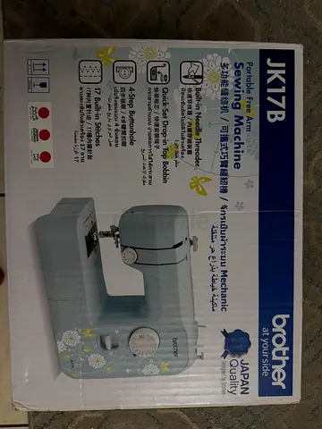 Brother JK17B Portable Free Arm Sewing Machine - Light Blue (Like New)