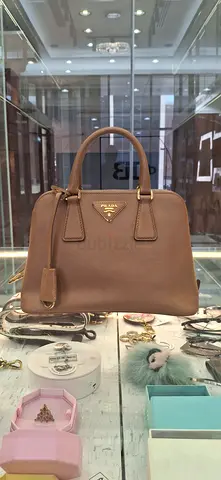 Prada Saffiano Leather Handbag in Beige