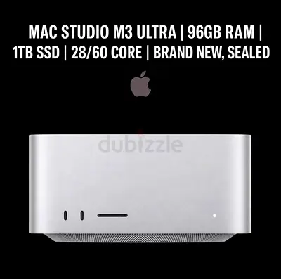 MAC STUDIO M3 ULTRA | 96GB RAM | 1TB SSD | 28/60 CORE | BRAND NEW, SEALED
