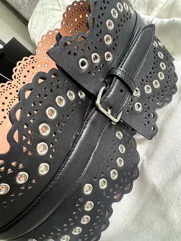Alaia double bustier belt in calf leather