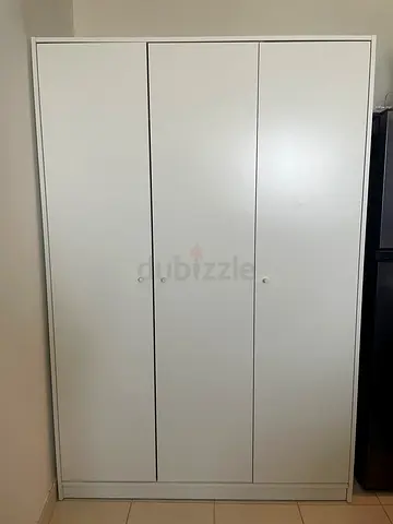 White 3-Door Wardrobe / Armoire - Good Condition