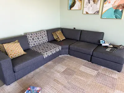 Modern Grey L-Shaped Sectional Sofa