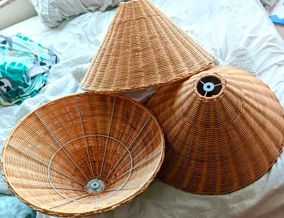Osasy Bohemian Natural Woven Rattan Pendant Lampshades. Set of 3. New! AED 235. Free Delivery!!