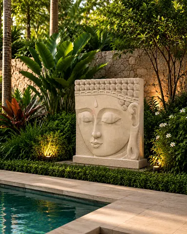 Decorative Outdoor Stone Garden / Wall Feature from Dubai Garden Center