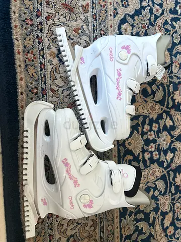 White Oxelo Adjustable Ice Skates - Kids/Youth, Size Adjustable size EU38 UK5